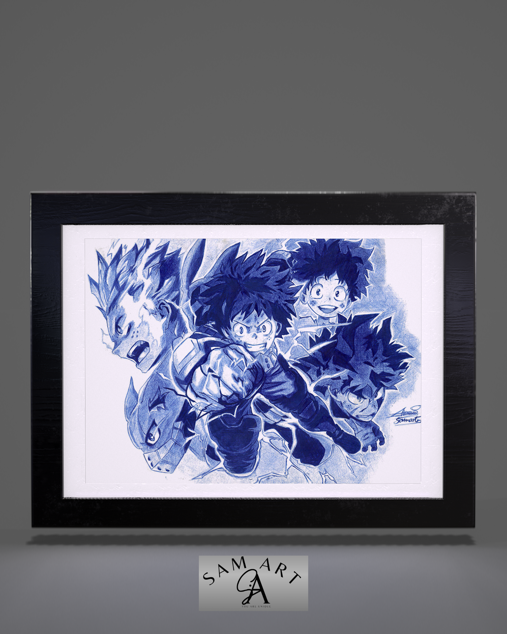 Tableau d'Art et vente d'art manga - Isuku Midoriya , MHA